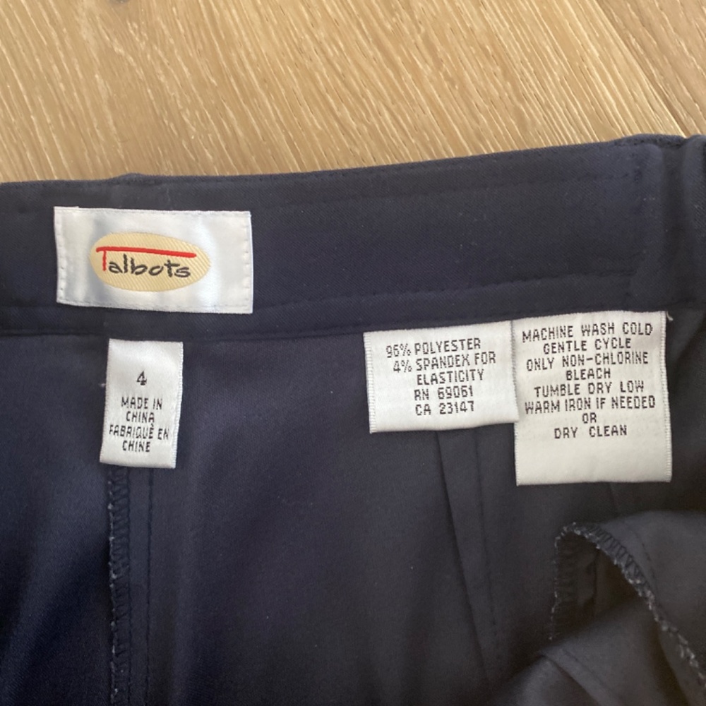 Talbots Navy Slacks - Picture 3 of 7